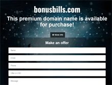 Tablet Screenshot of bonusbills.com